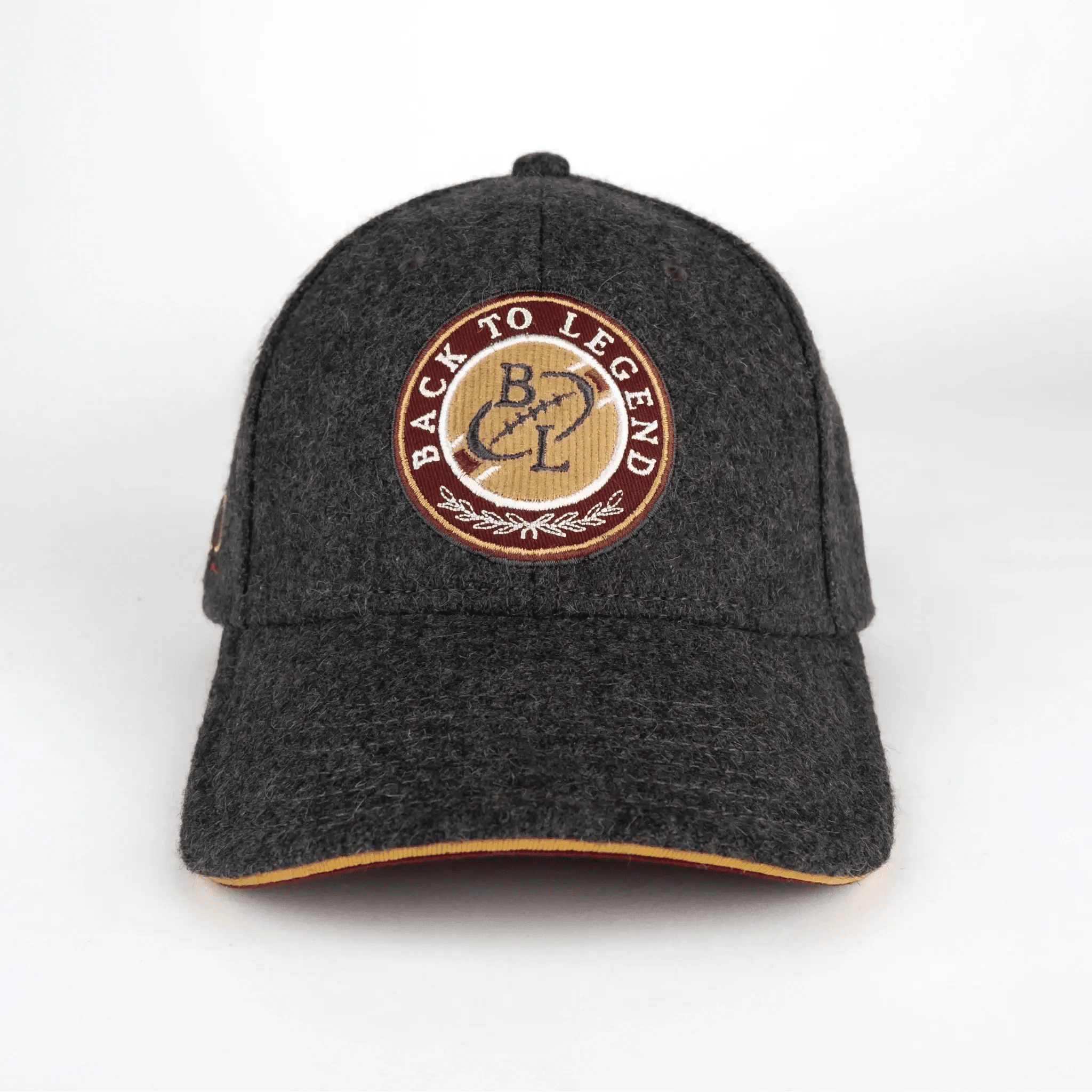 Casquette grise en feutrine pour homme  BACK TO LEGEND (vue de la face avant)