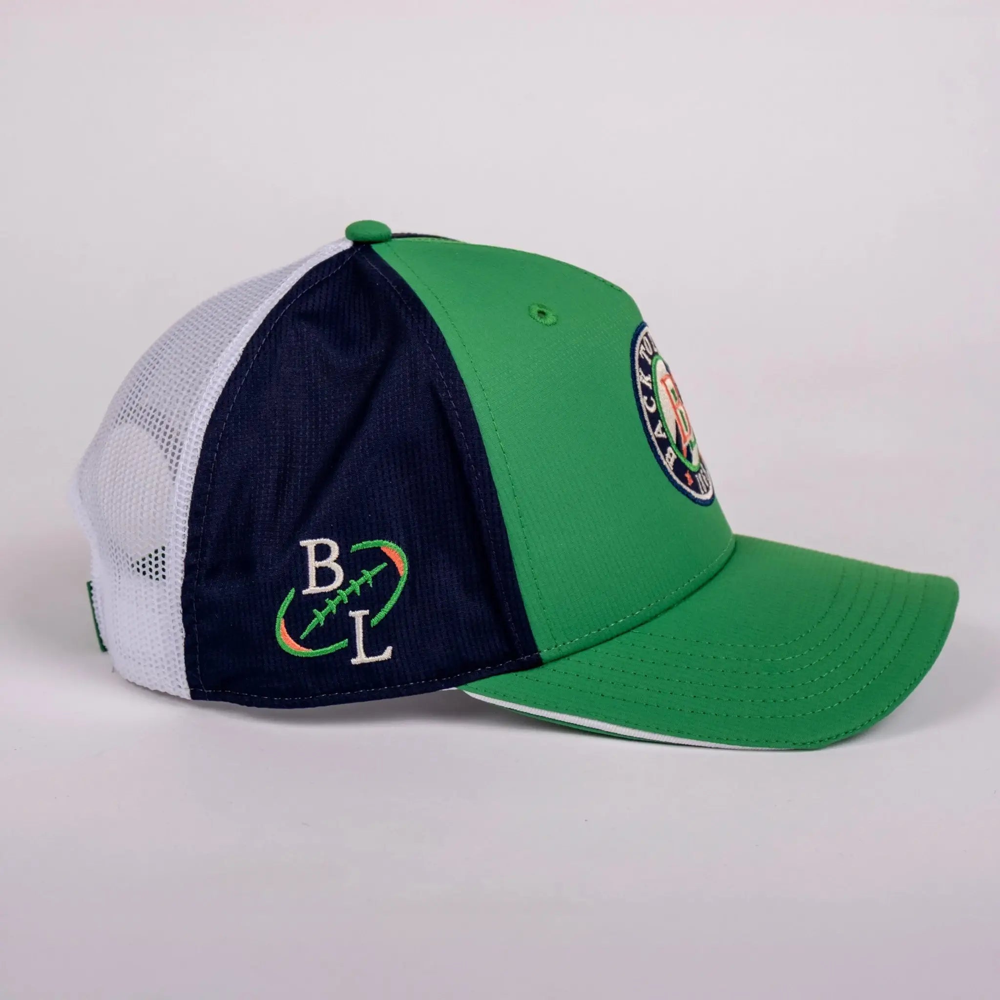 Casquette tricolore verte bleue et blanche BACK to LEGEND