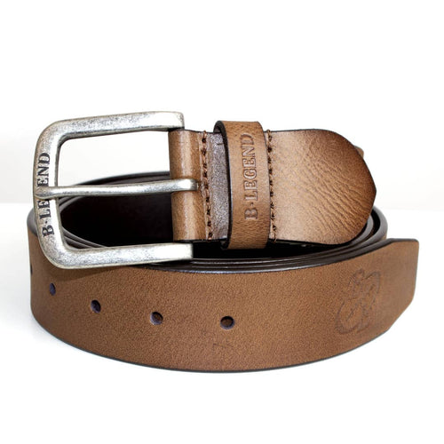 Ceinture beige homme en cuir et boucle métal - Blacks Legend