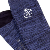 Chaussettes bleu marine pour hommes Blacks Legend (zoom broderie)