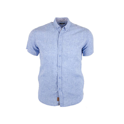 Chemise bleu clair en lin chiné Blacks Legend