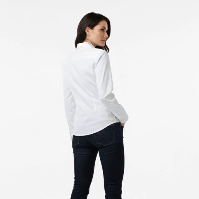 Chemise femme blanche à en lin et coton Blacks Legend