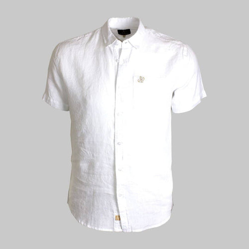 Chemise homme blanche en lin chiné - Blacks Legend