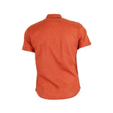 Chemise manches courtes orange lin/coton Blacks Legend (Vue de dos)