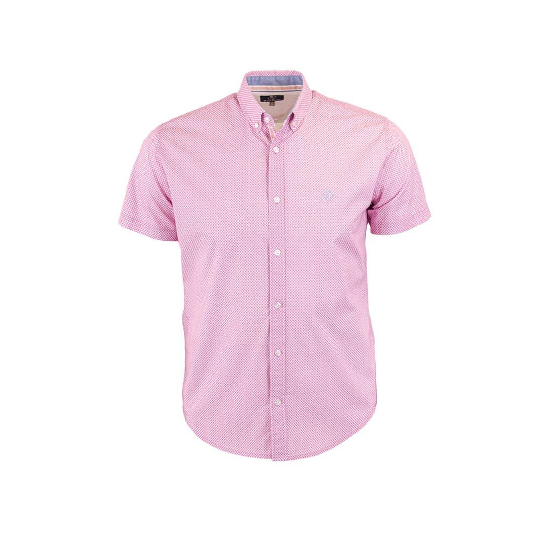 Chemise Homme rose imprimé géométrique - Blacks Legend