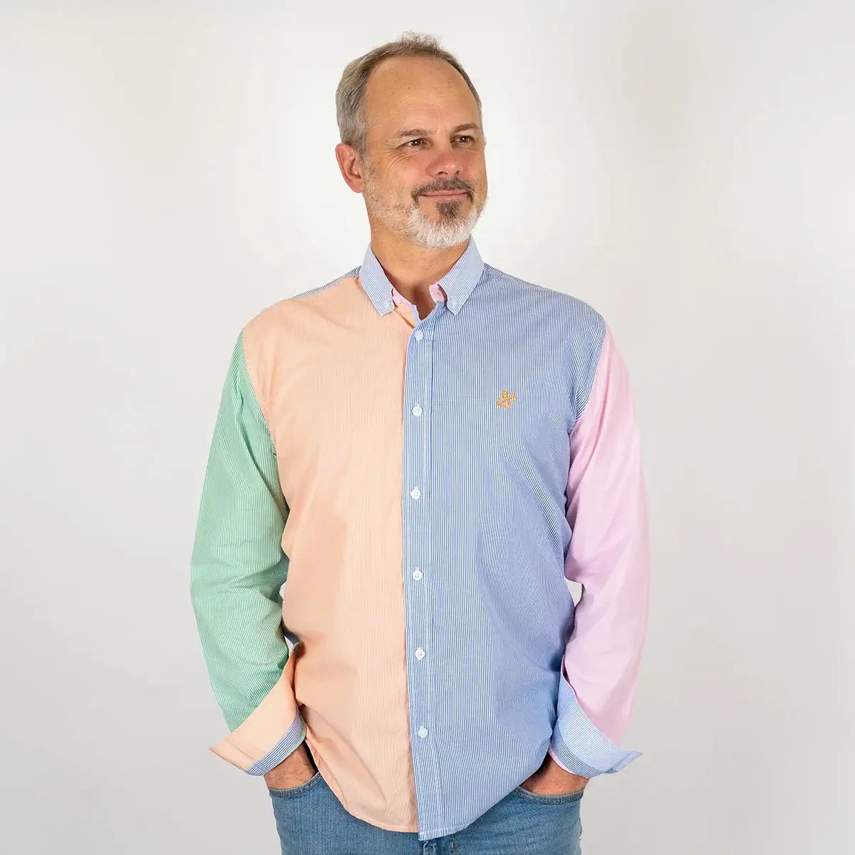 Chemise à manches longues rayée multicolore BACK to LEGEND