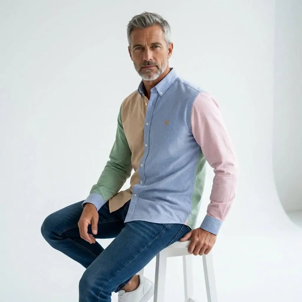 Chemise à manches longues rayée multicolore BACK to LEGEND