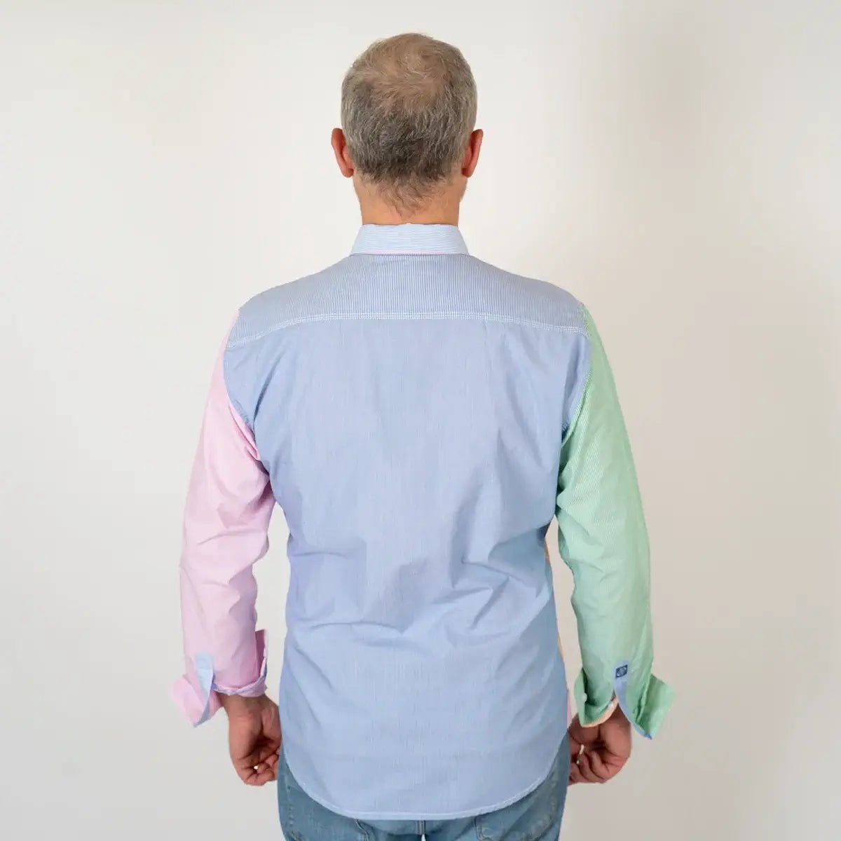 Chemise à manches longues rayée multicolore BACK to LEGEND (vue de dos)