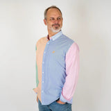 Chemise à manches longues rayée multicolore BACK to LEGEND (vue de 3/4 face)