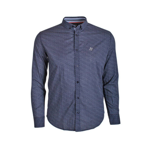 Chemise manches longues bleu marine imprimé à pois Blacks Legend