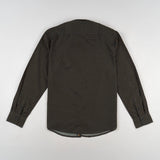 Chemise homme bleu marine à manches longues en popline BACK TO LEGEND (chemise à plat de dos)