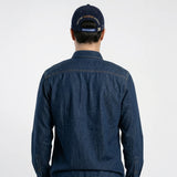 Chemise BACK TO LEGEND à manches longues en jean bleu denim foncé