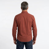 Chemise BACK TO LEGEND homme rouge à manches longues en popline