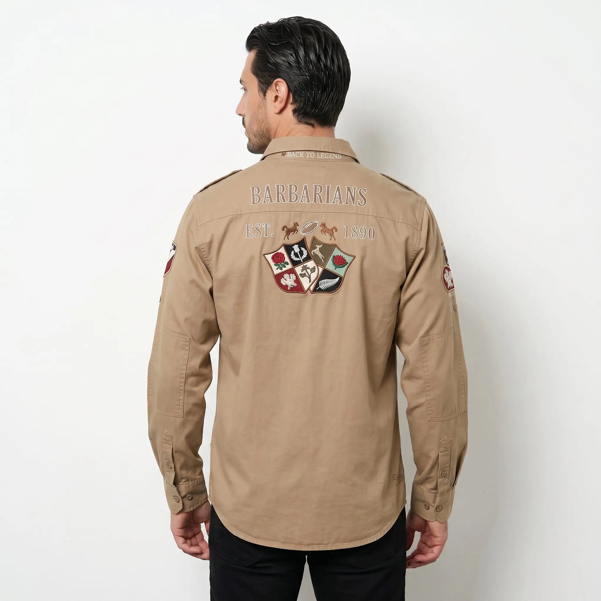 Chemise à manches longues aventuriers Barbarians - Blacks Legend