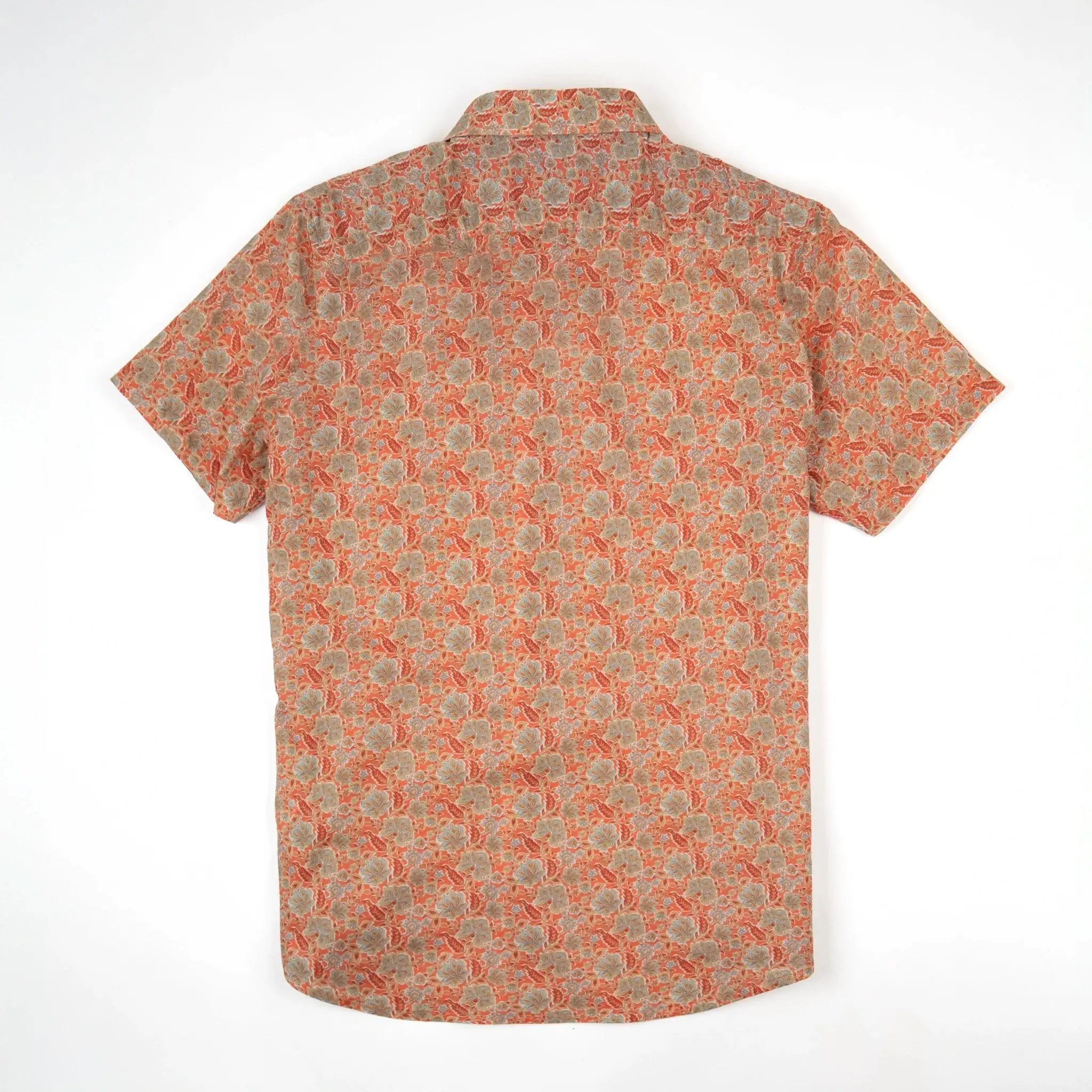 Chemise rose à motif floral pour homme BACK to LEGEND (vêtement à plat de dos)