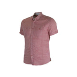 Chemise rose pâle en lin chiné pour hommes Blacks Legend (vue de 3/4 face)