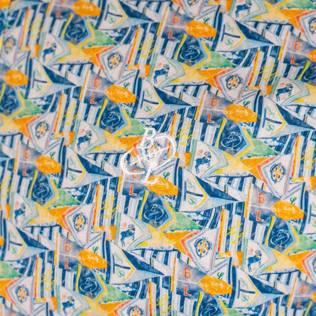 Chemisette mosaïque bleue pour Hommes BACK to LEGEND (zoom motif)