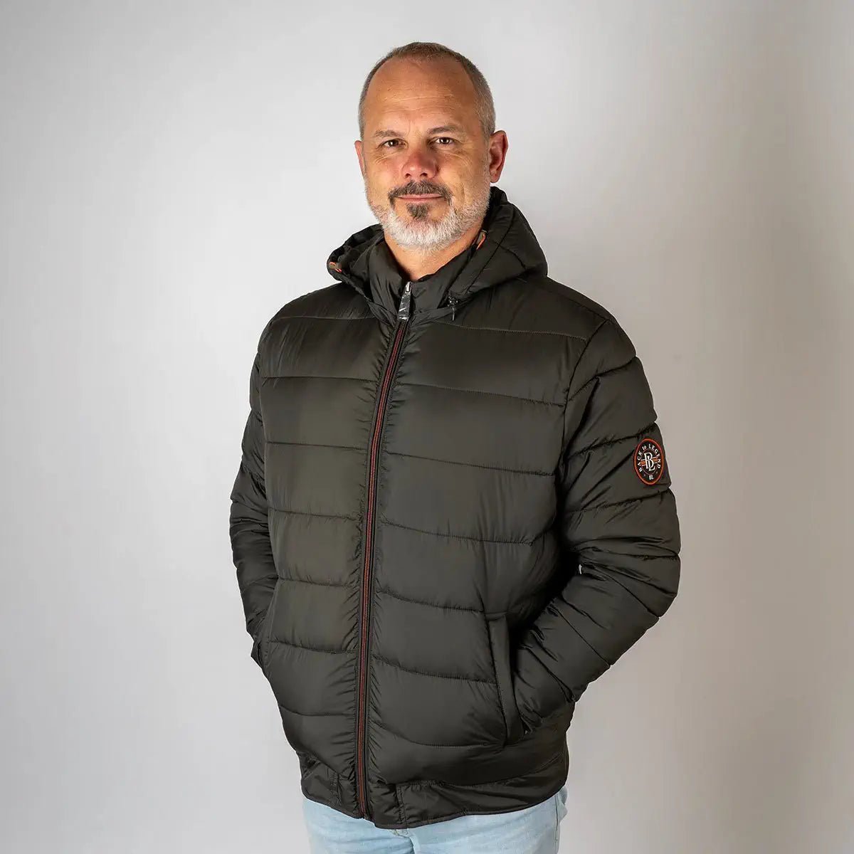 Doudoune à capuche noire doublure camouflage BACK TO LEGEND