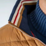 Doudoune doublée marron pour homme BACK to LEGEND (zoom sur le col)