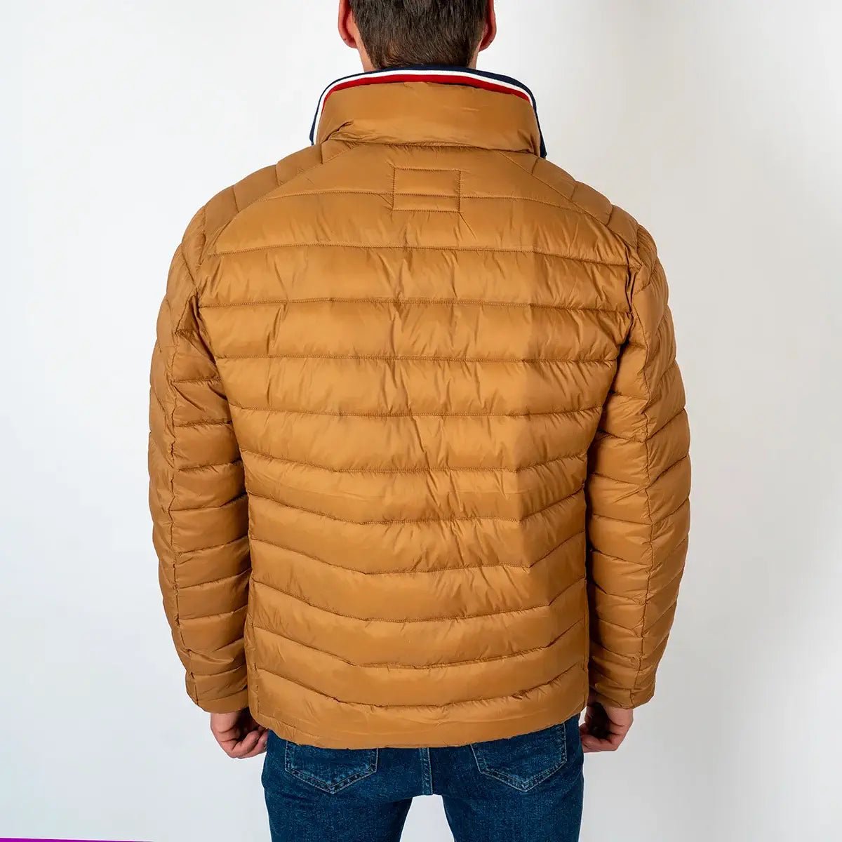 Doudoune doublée marron pour homme BACK to LEGEND (vue de dos)