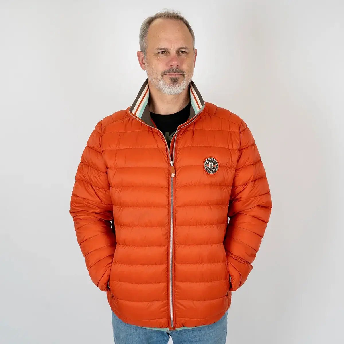 Doudoune doublée orange pour homme BACK to LEGEND
