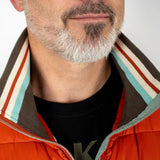 Doudoune doublée orange pour homme BACK to LEGEND (zoom col contrasté)