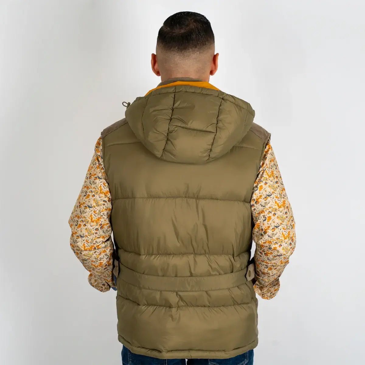 Doudoune sans manches bimatière marron  Back to Legend (vue de dos)