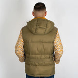 Doudoune sans manches bimatière marron  Back to Legend (vue de dos)