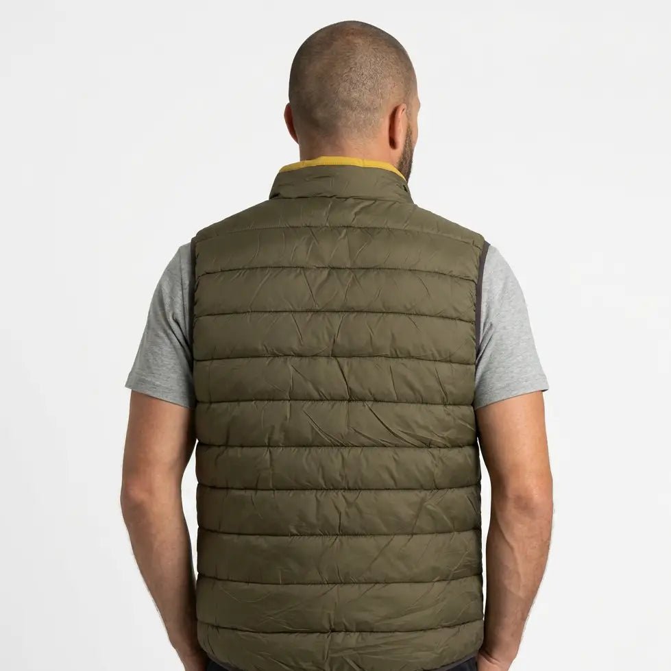 Doudoune sans manches kaki pour homme BACK TO LEGEND