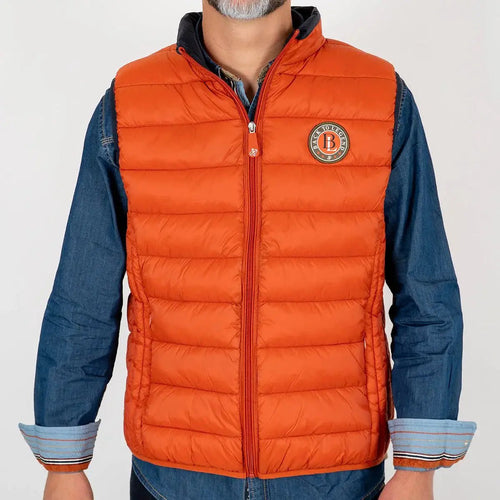 Doudoune sans manches orange BACK TO LEGEND
