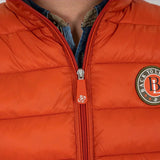 Doudoune sans manches orange BACK TO LEGEND (zoom poitrine)