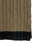Écharpe tricotée bicolore marron/noir Blacks Legend (Vue des détails)
