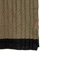 Écharpe tricotée bicolore marron/noir Blacks Legend (Vue des détails)