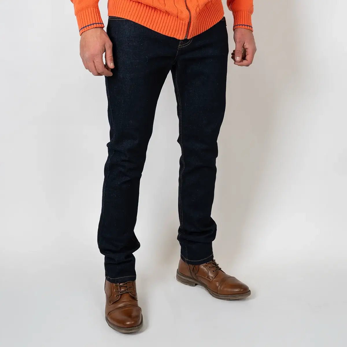 Jeans droit bleu brut 5 poches pour Homme BACK to LEGEND