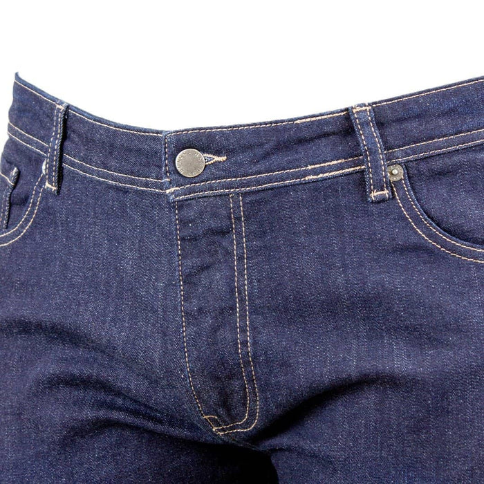 Jeans droit bleu foncé délavé Blacks Legend (Zoom boutonnière)
