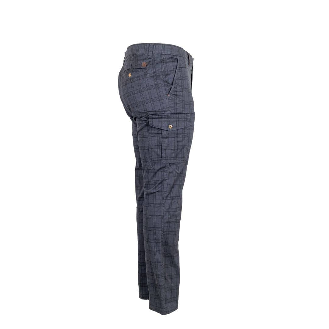 Men's gray plaid cargo pants Blacks Legend