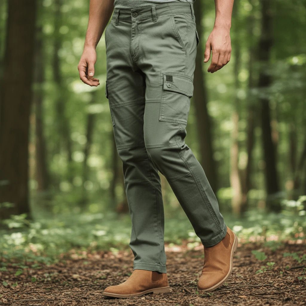 Pantalon cargo kaki pour homme en coton et élasthanne BACK to LEGEND