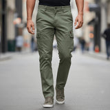 Pantalon cargo kaki pour homme en coton et élasthanne BACK to LEGEND