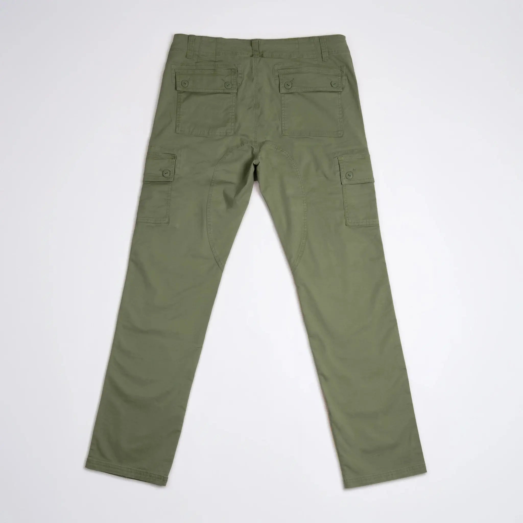 Pantalon cargo kaki pour homme en coton et élasthanne BACK to LEGEND (vêtement à plat de dos)