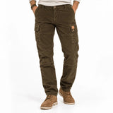 Pantalon cargo en velours kaki pour homme - BACK TO LEGEND