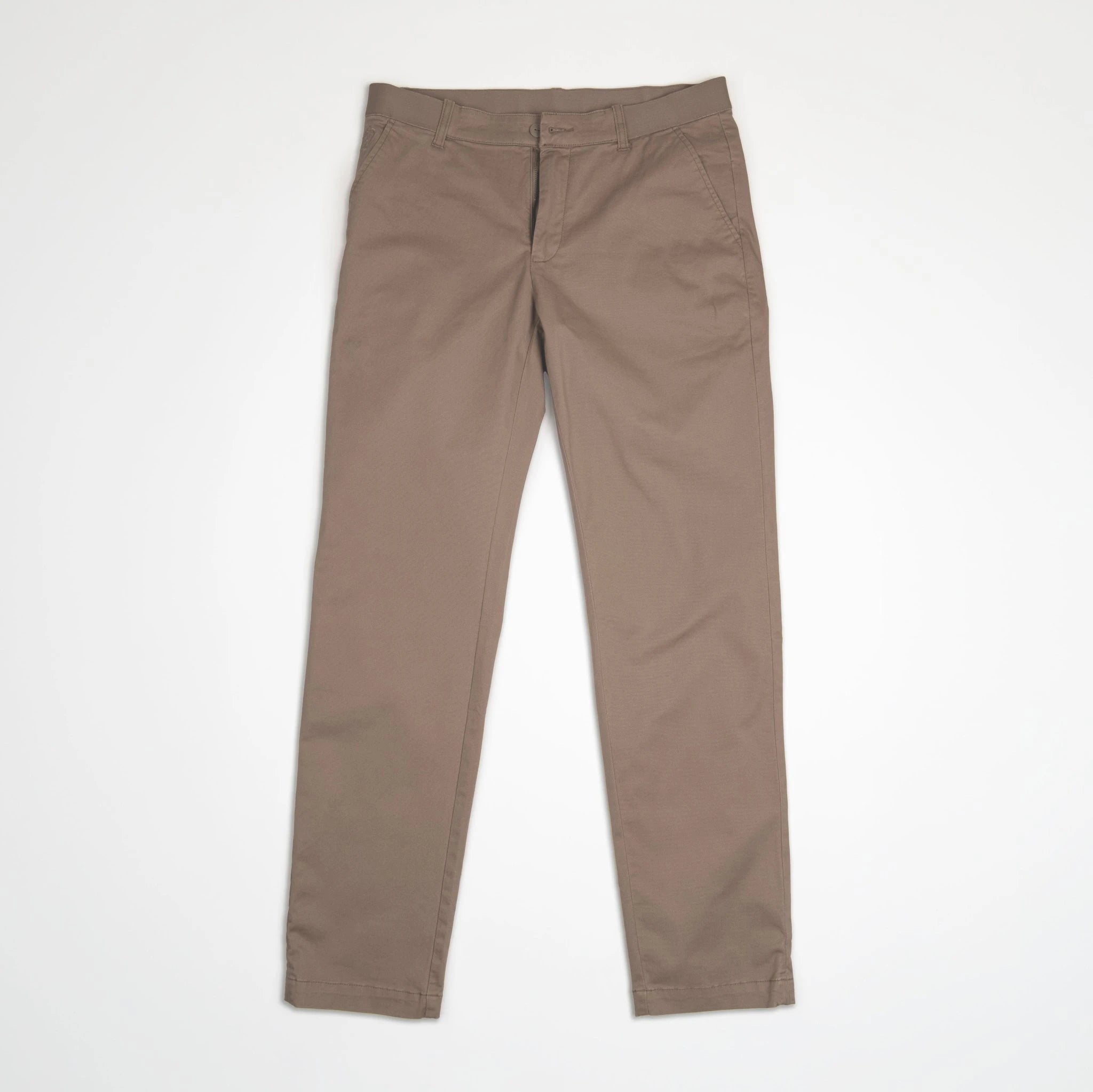 Pantalon chino beige pour homme en coton et élasthanne BACK to LEGEND (vêtement à plat de dos)