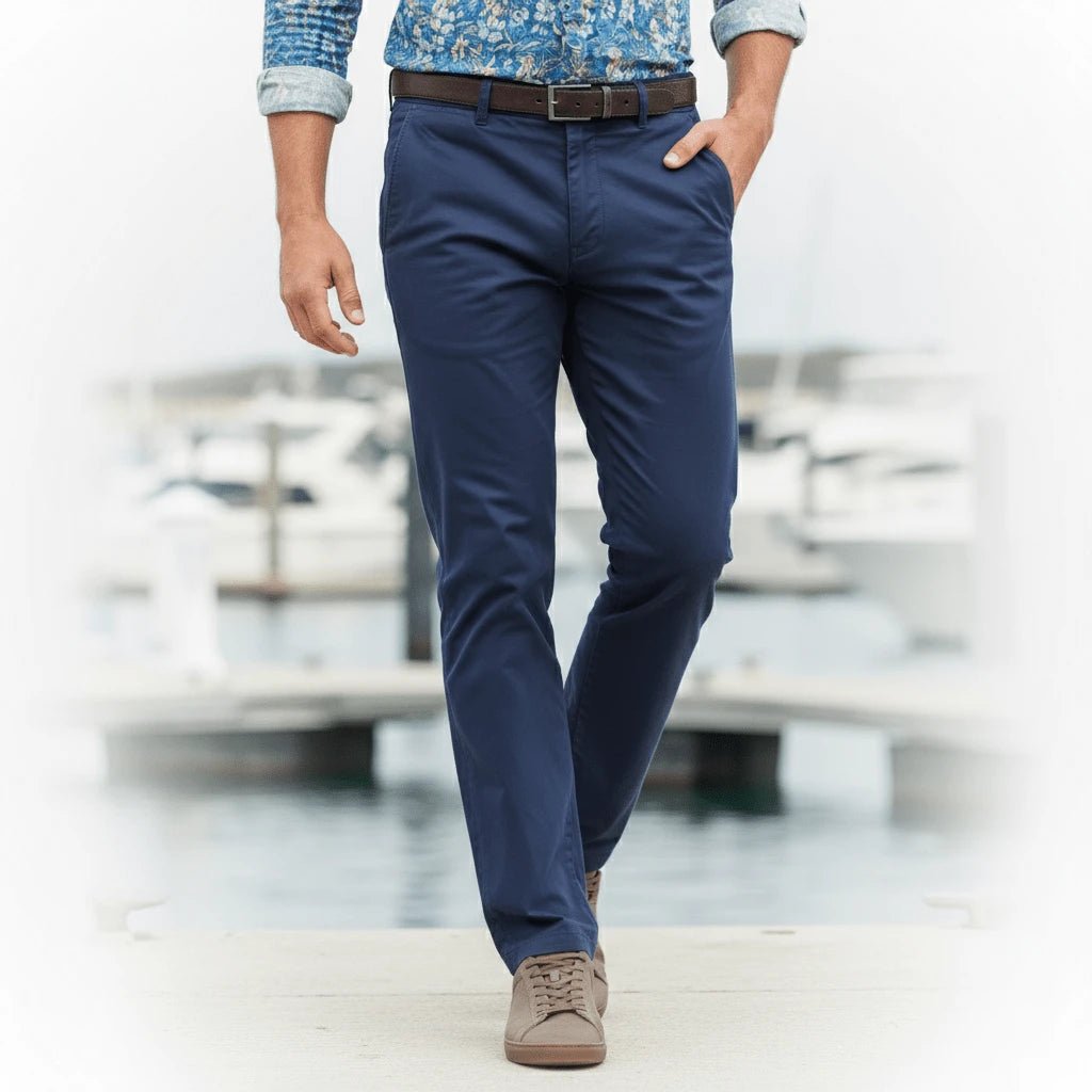 Pantalon chino bleu marine pour homme BACK to LEGEND