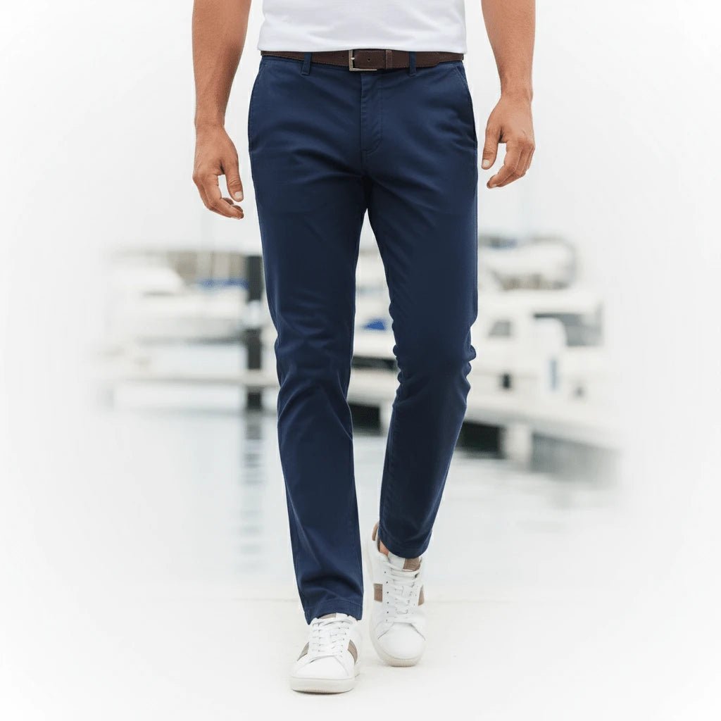 Pantalon chino bleu marine pour homme BACK to LEGEND