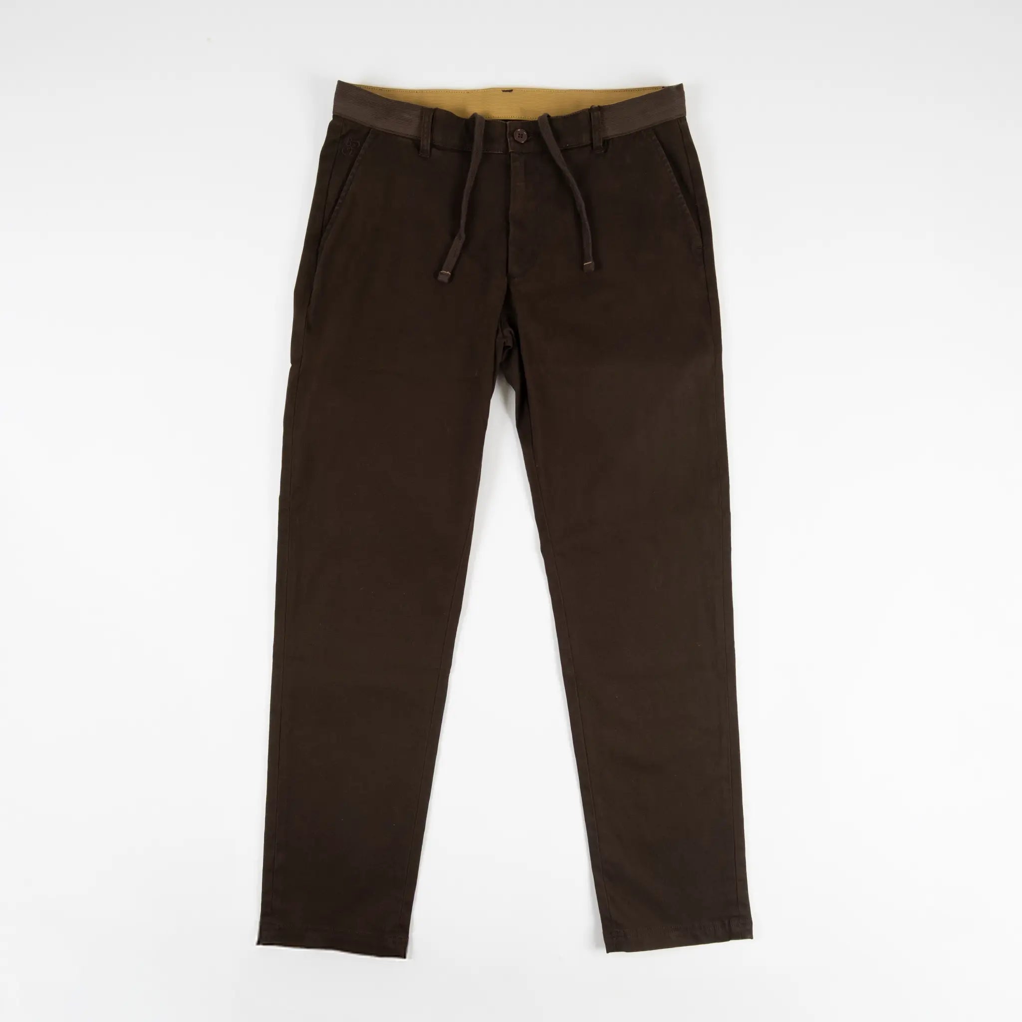 Pantalon chino homme marron foncé BACK TO LEGEND (vue de face)