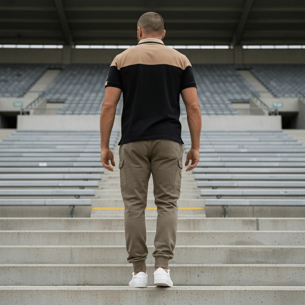 Pantalon de jogging cargo kaki pour Homme Blacks Legend (vue de dos)