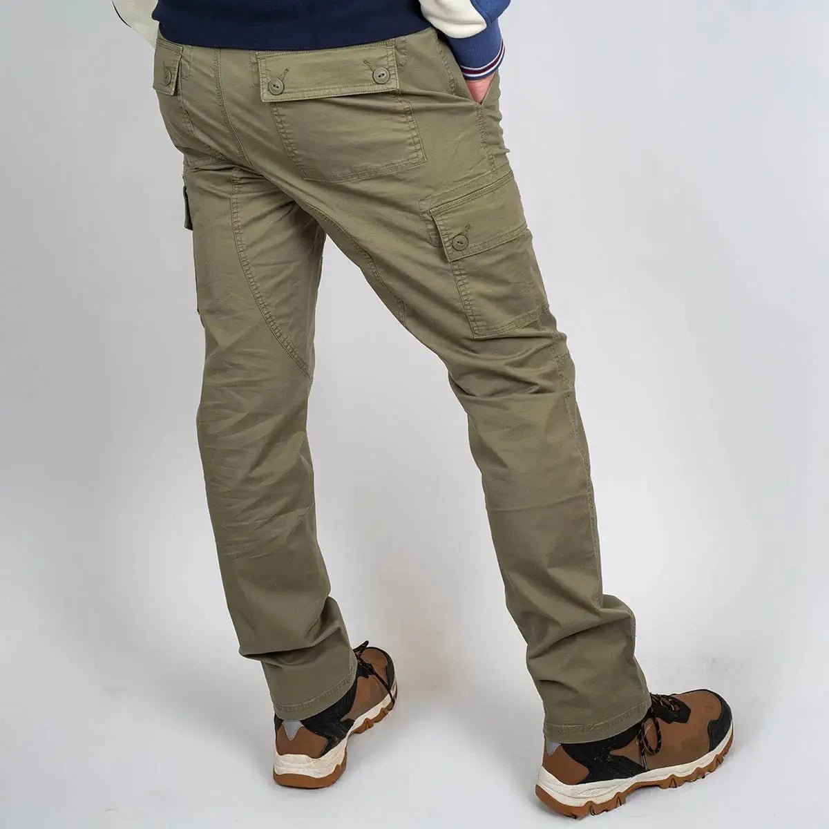 Pantalon cargo kaki pour homme BACK to LEGEND (vue de dos)