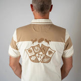 Polo Barbarians bicolore écru/beige (vue de dos)