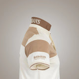 Polo Barbarians bicolore écru/beige (zoom épaule)