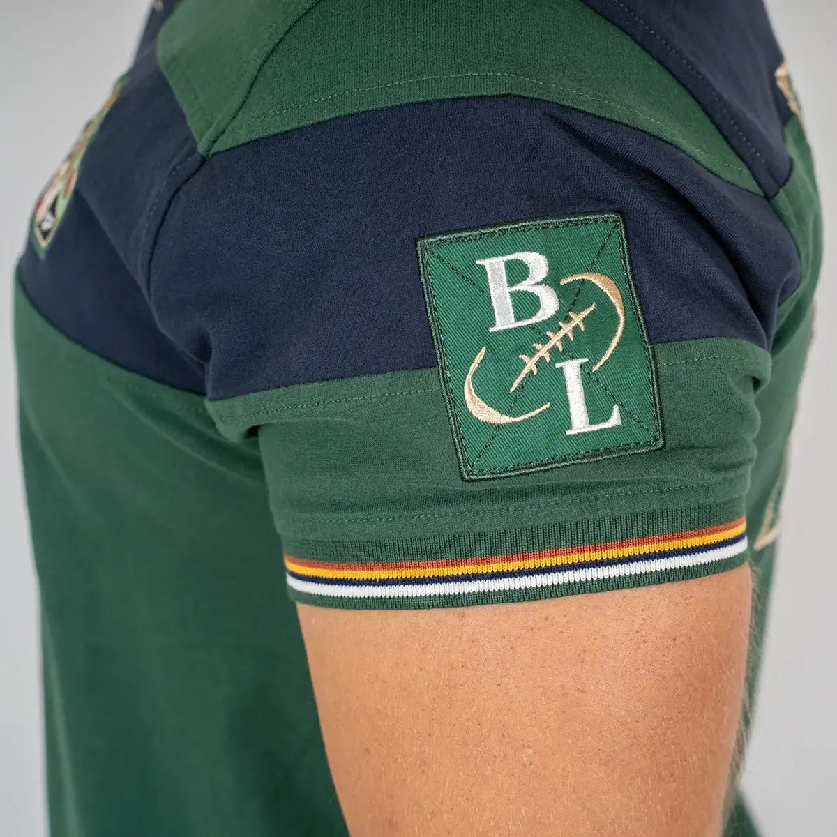 Polo Barbarians vert foncé AFRIQUE DU SUD (manche gauche)