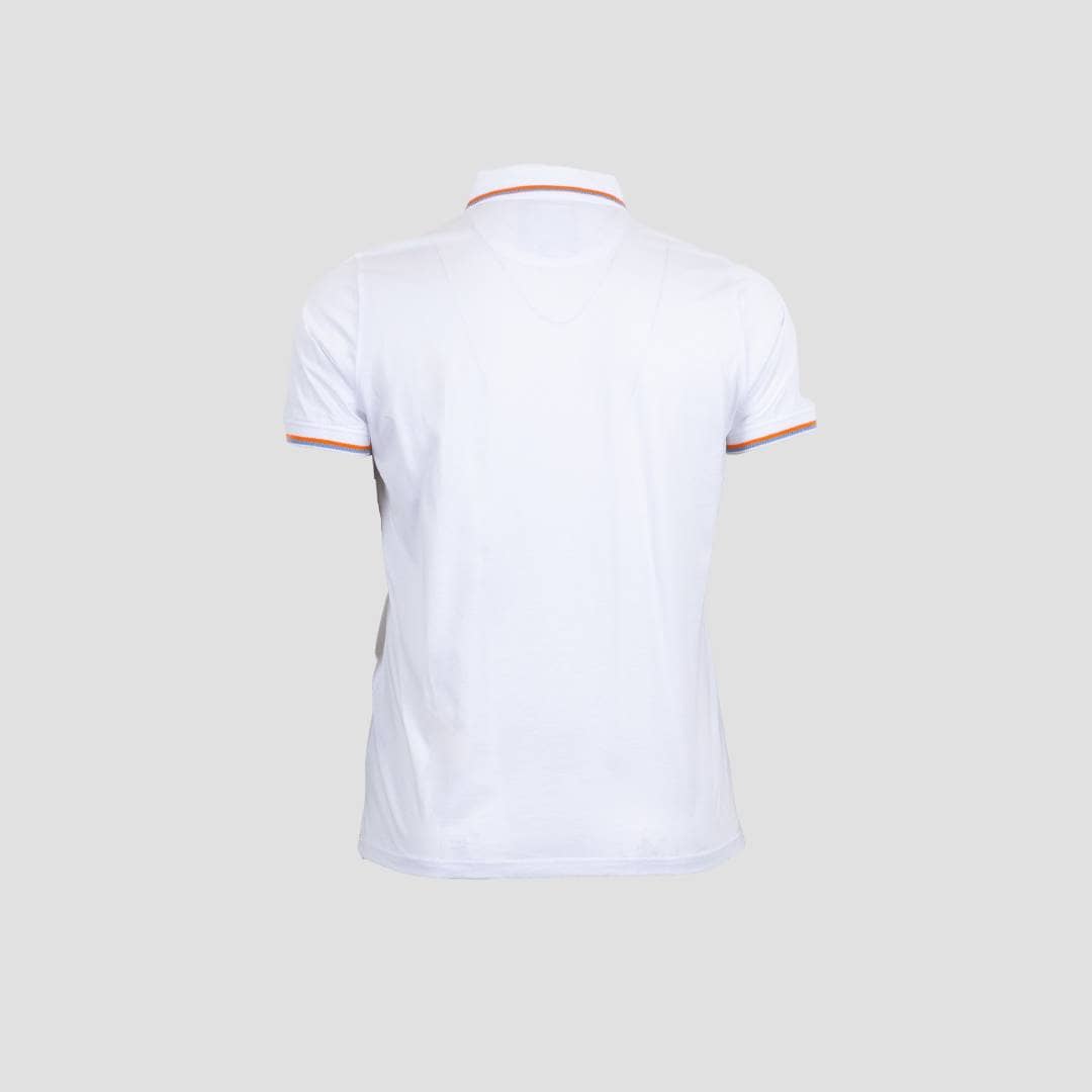 Polo blanc mercerisé pour Homme BACK TO LEGEND (vue de dos)